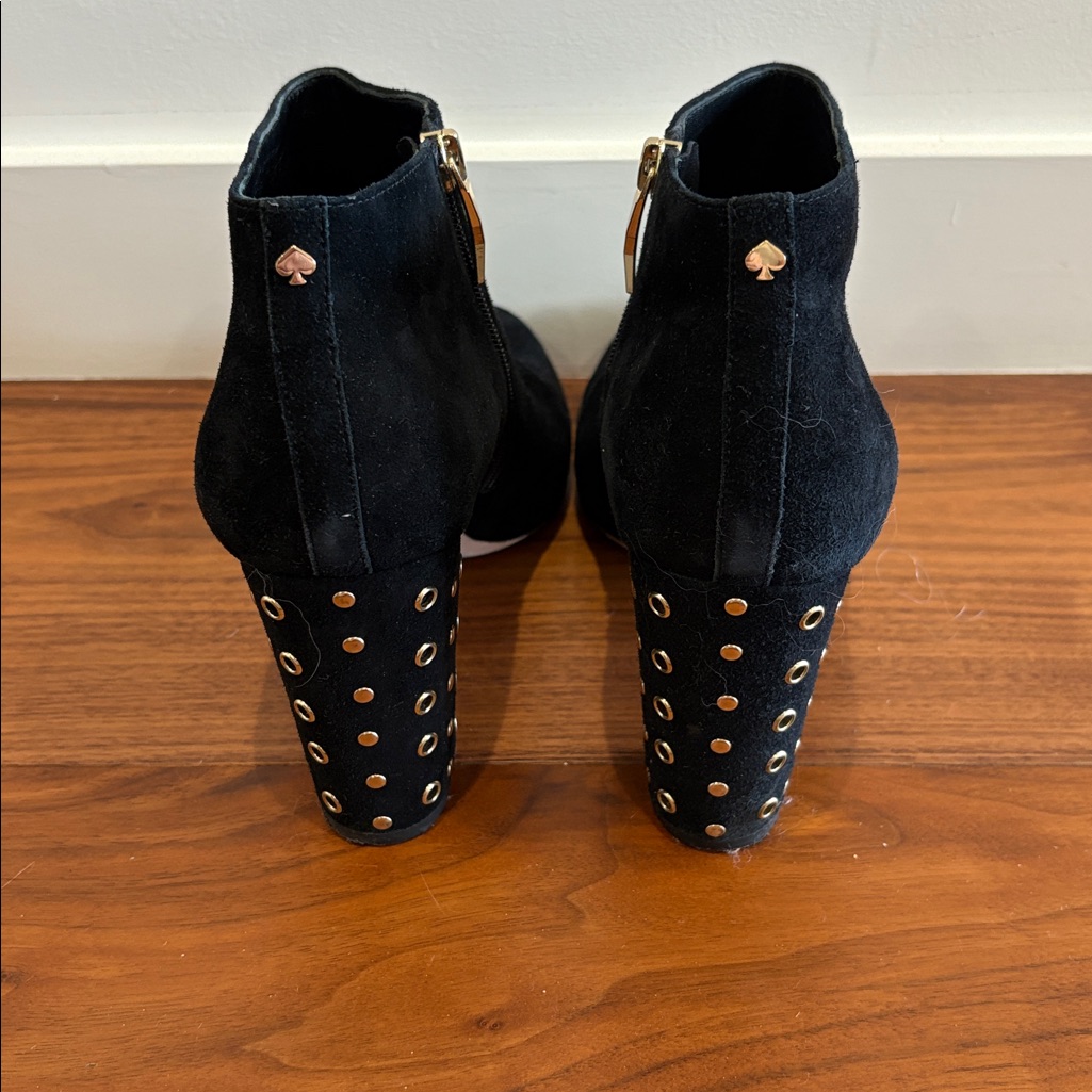 Black Ankle Boots With Gold Studs